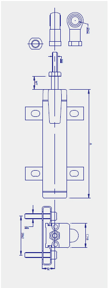 KTM微型铰接位移传感器（电子尺）图纸