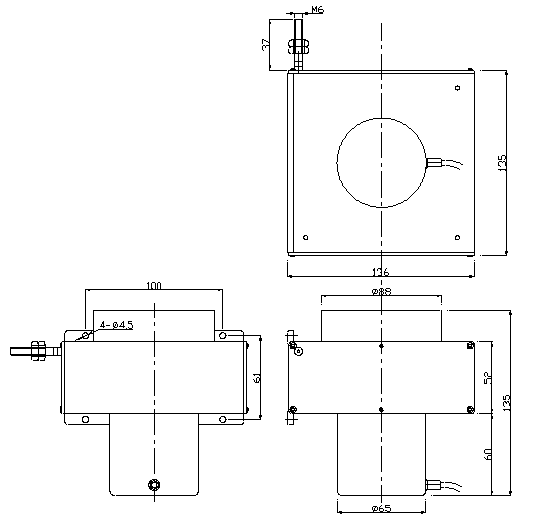 L型拉绳位移传感器(支架式安装)